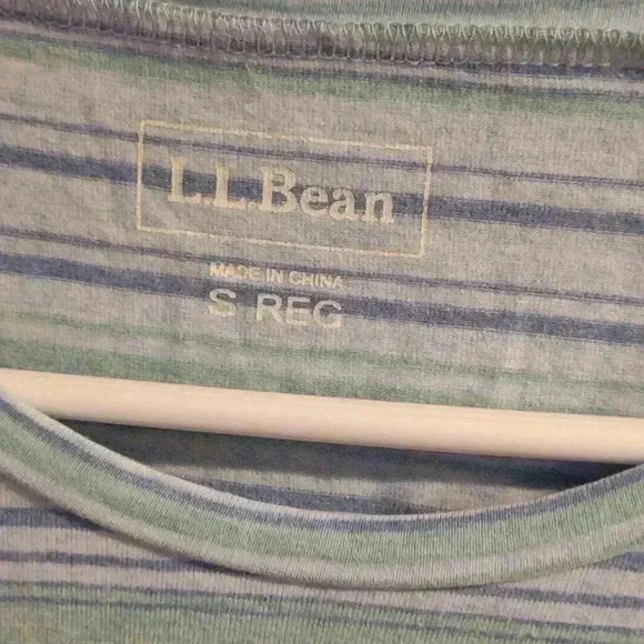 LL Bean women's long sleeve stripe T-shirt size small regular - Picture 3 of 4